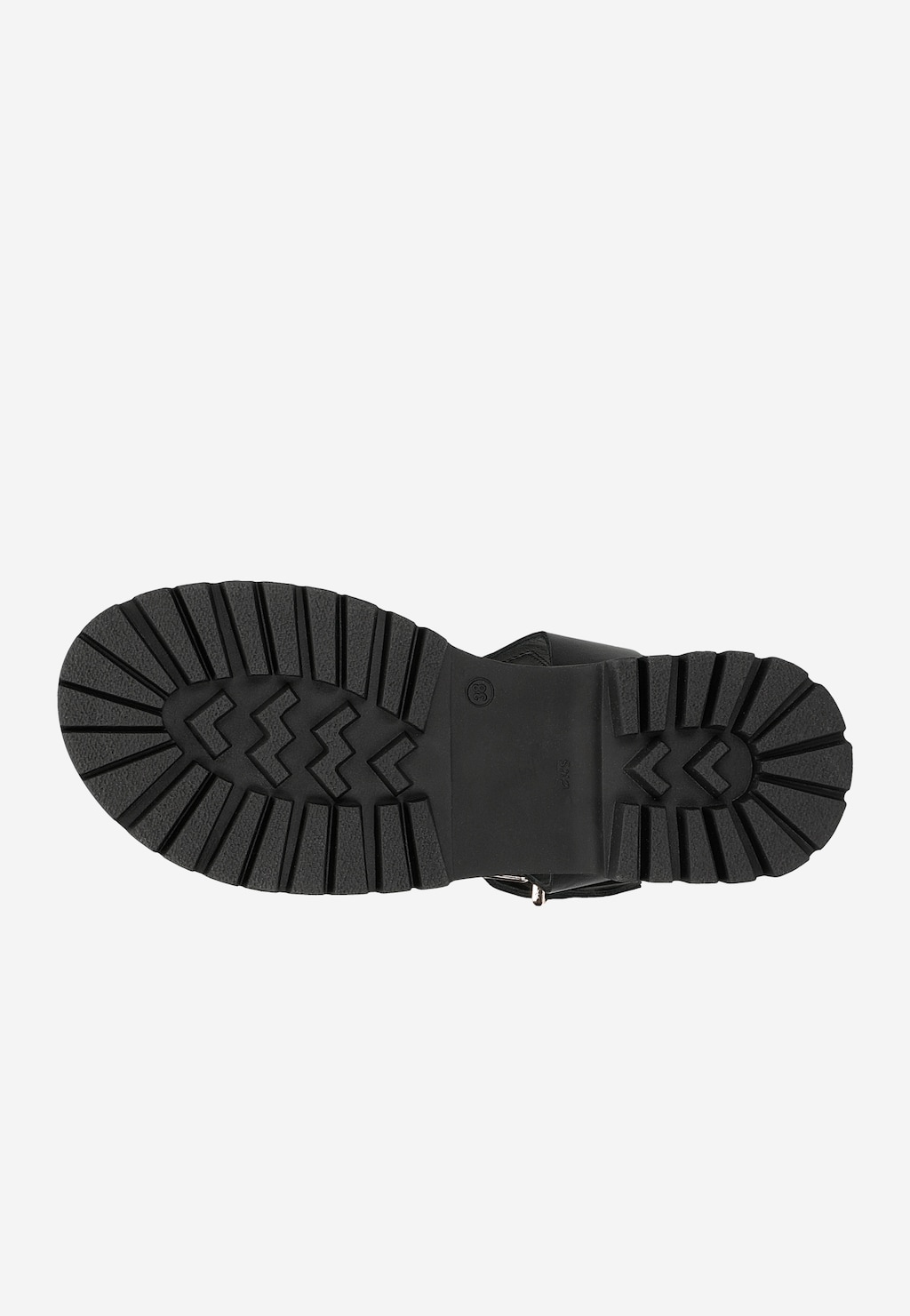 Czarne sandały damskie ze skóry licowej 76108-51 Widok 6