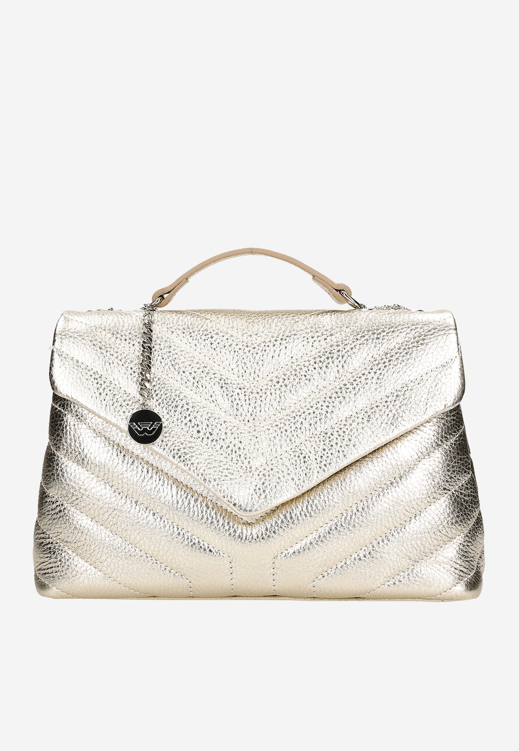 Złota torebka damska z naturalnej skóry 80169-58 Widok 2