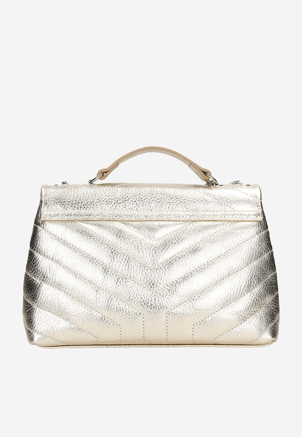 Złota torebka damska z naturalnej skóry 80169-58 Widok 4