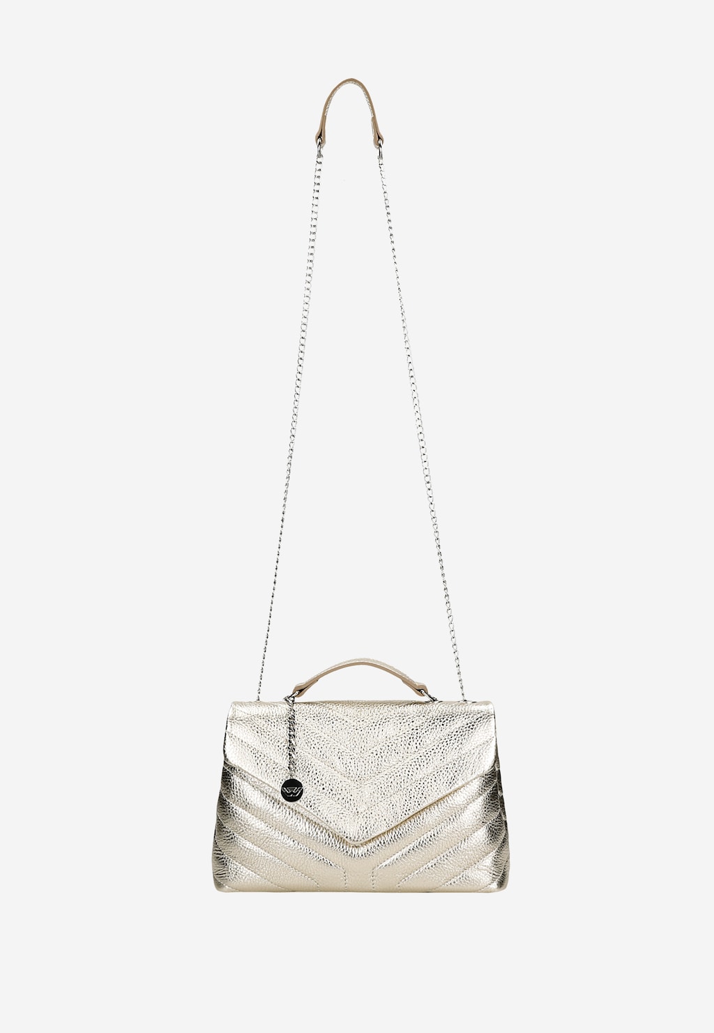 Złota torebka damska z naturalnej skóry 80169-58 Widok 6