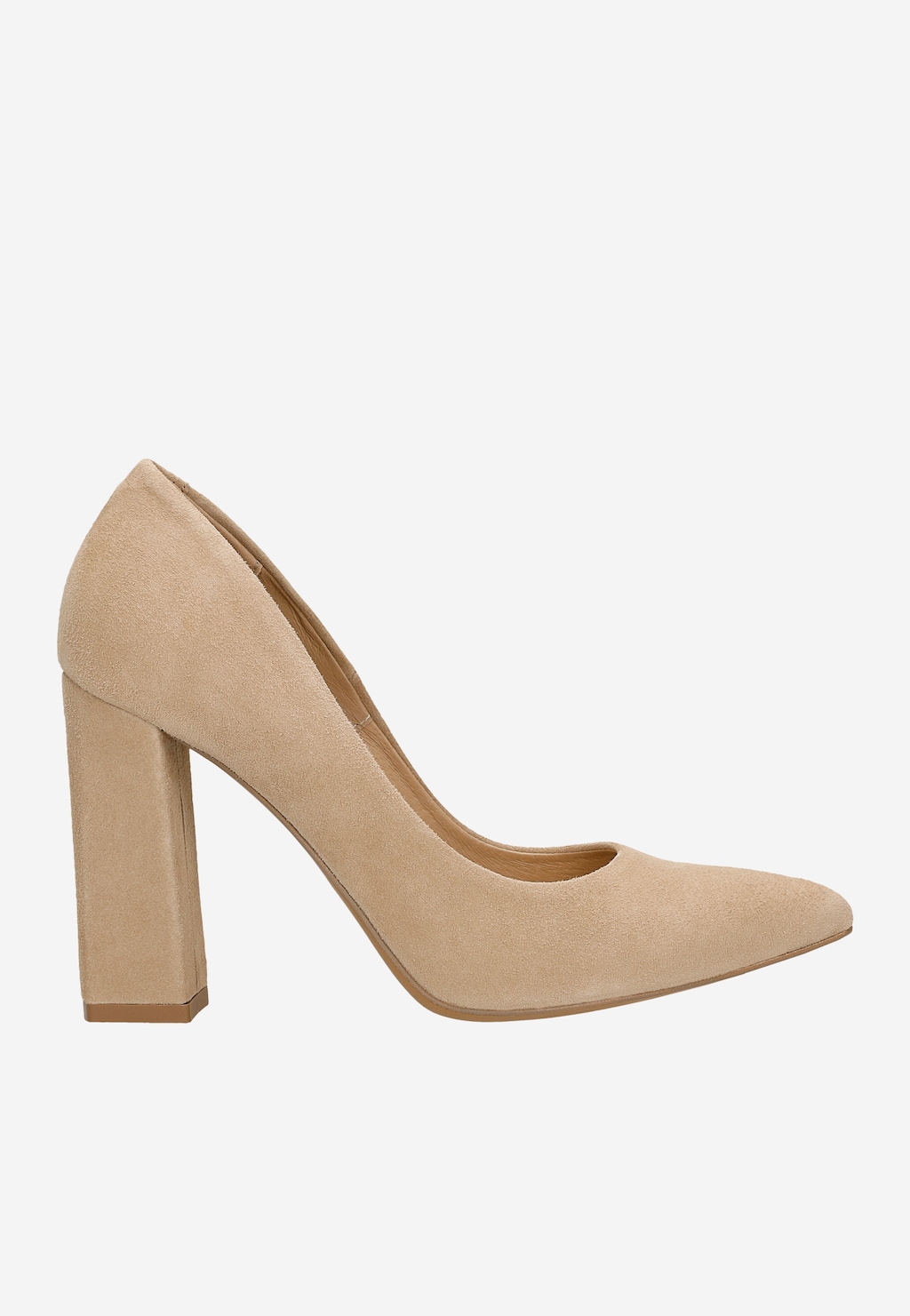 Beżowe czółenka damskie na wysokim słupku 35039-64 Widok 2