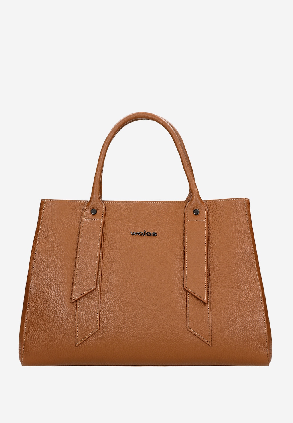 Hnedá kožená kabelka typu kufrík 80199-52 Widok 2