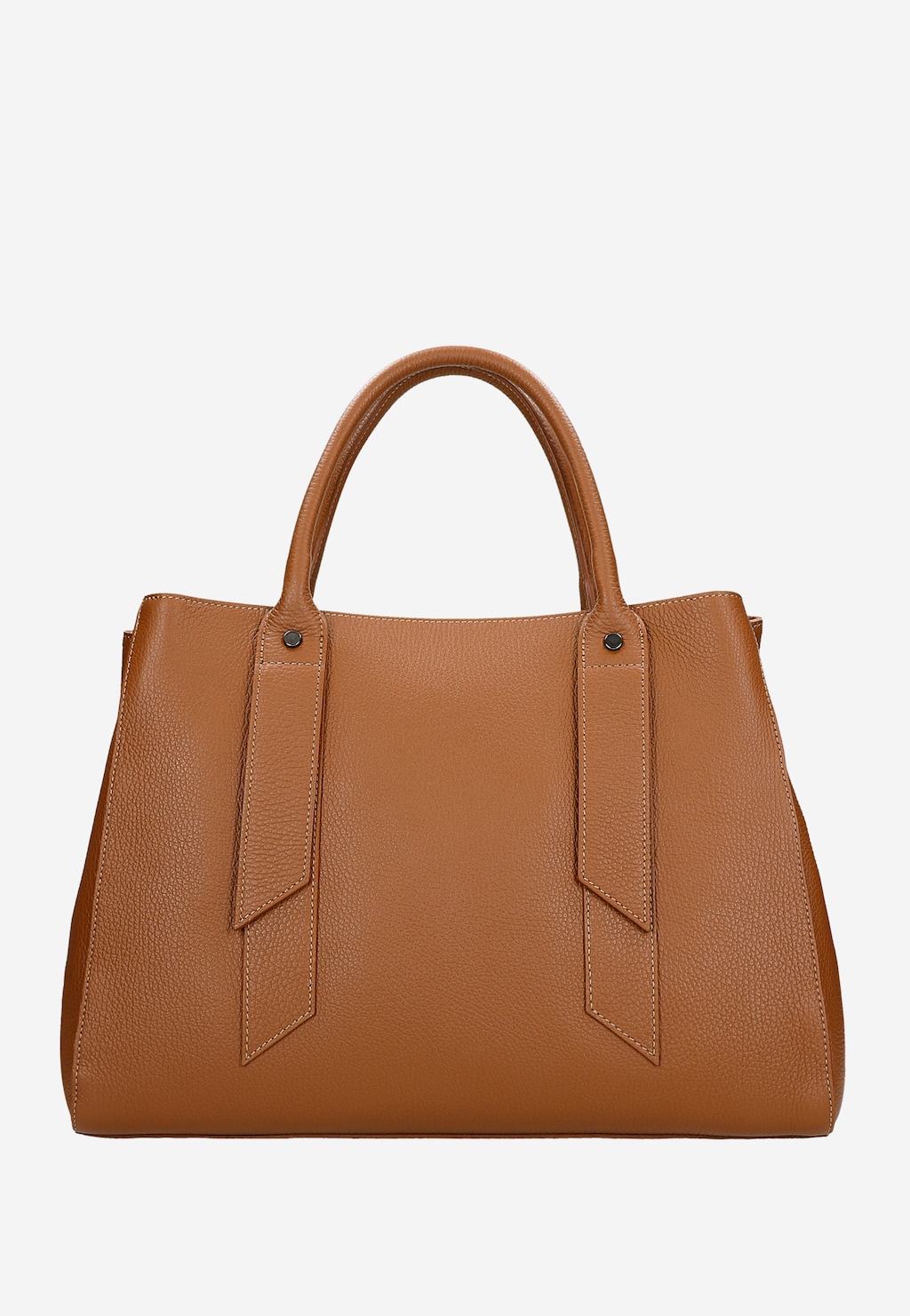 Hnedá kožená kabelka typu kufrík 80199-52 Widok 4