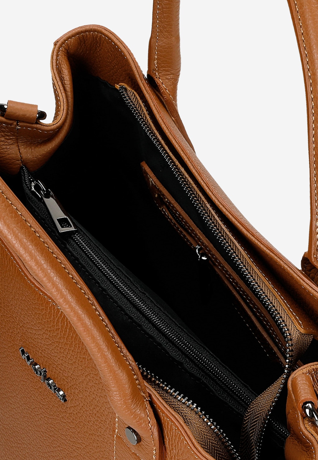 Hnedá kožená kabelka typu kufrík 80199-52 Widok 6