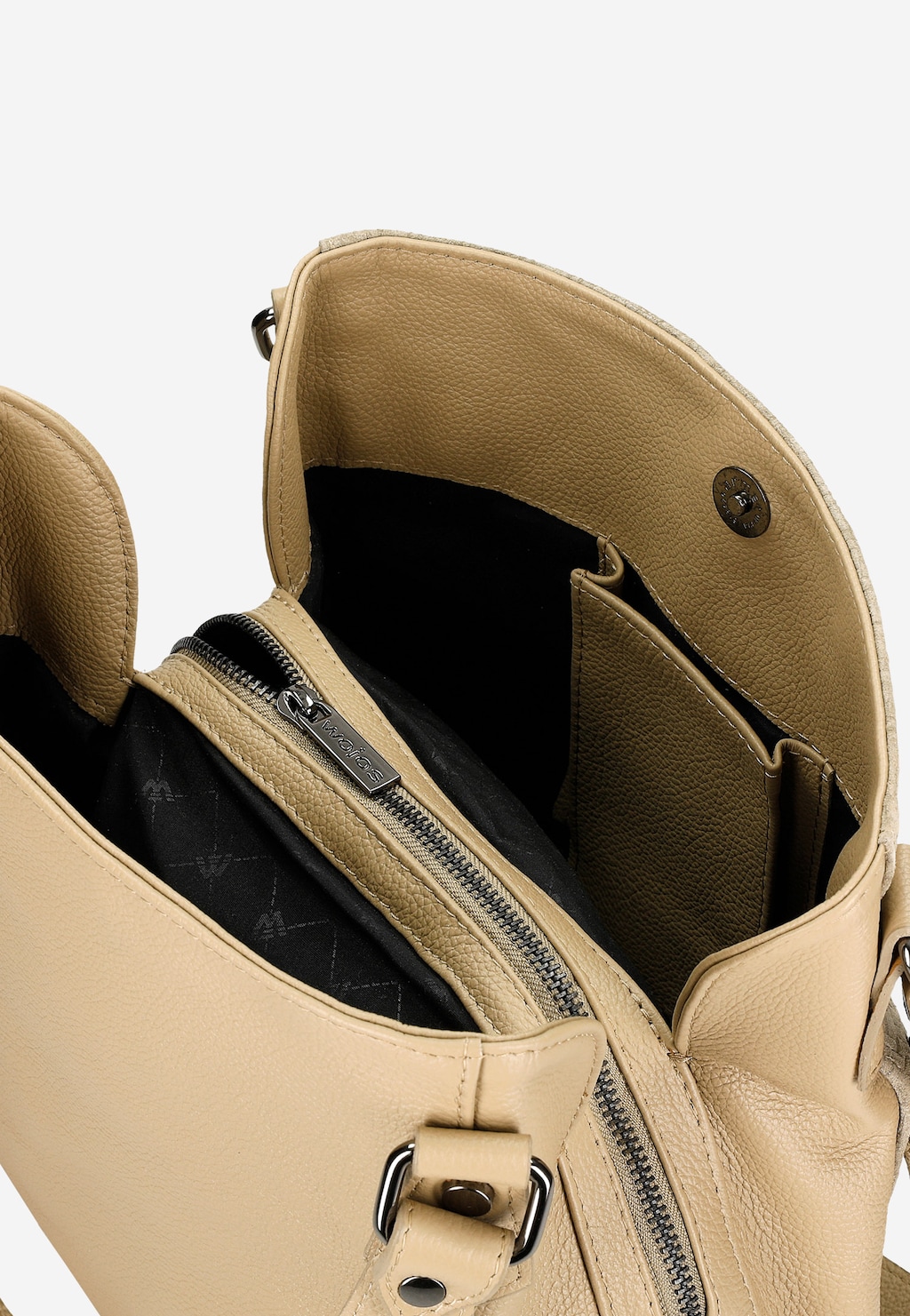 Béžová veľká dámska kabelka na každodenné nosenie 9859-74 Widok 4