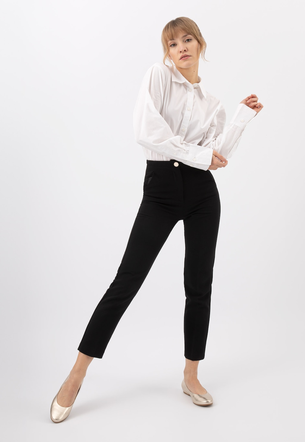 Baleriny damskie złoty metalik 44005-58 Widok 7