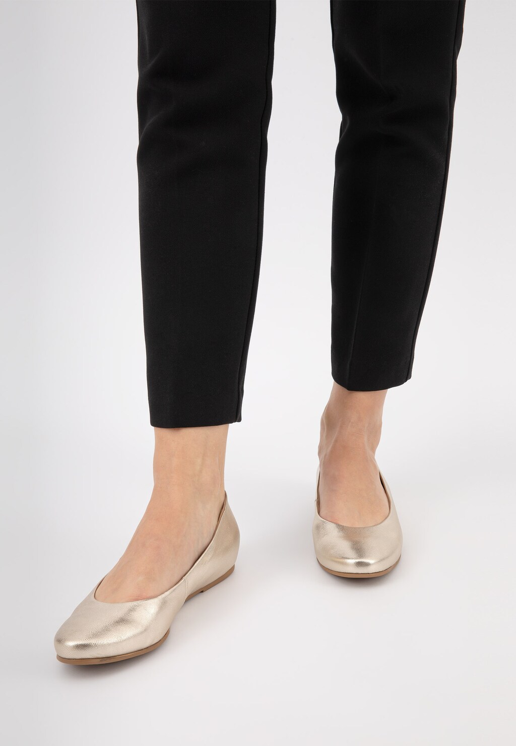 Baleriny damskie złoty metalik 44005-58 Widok 10