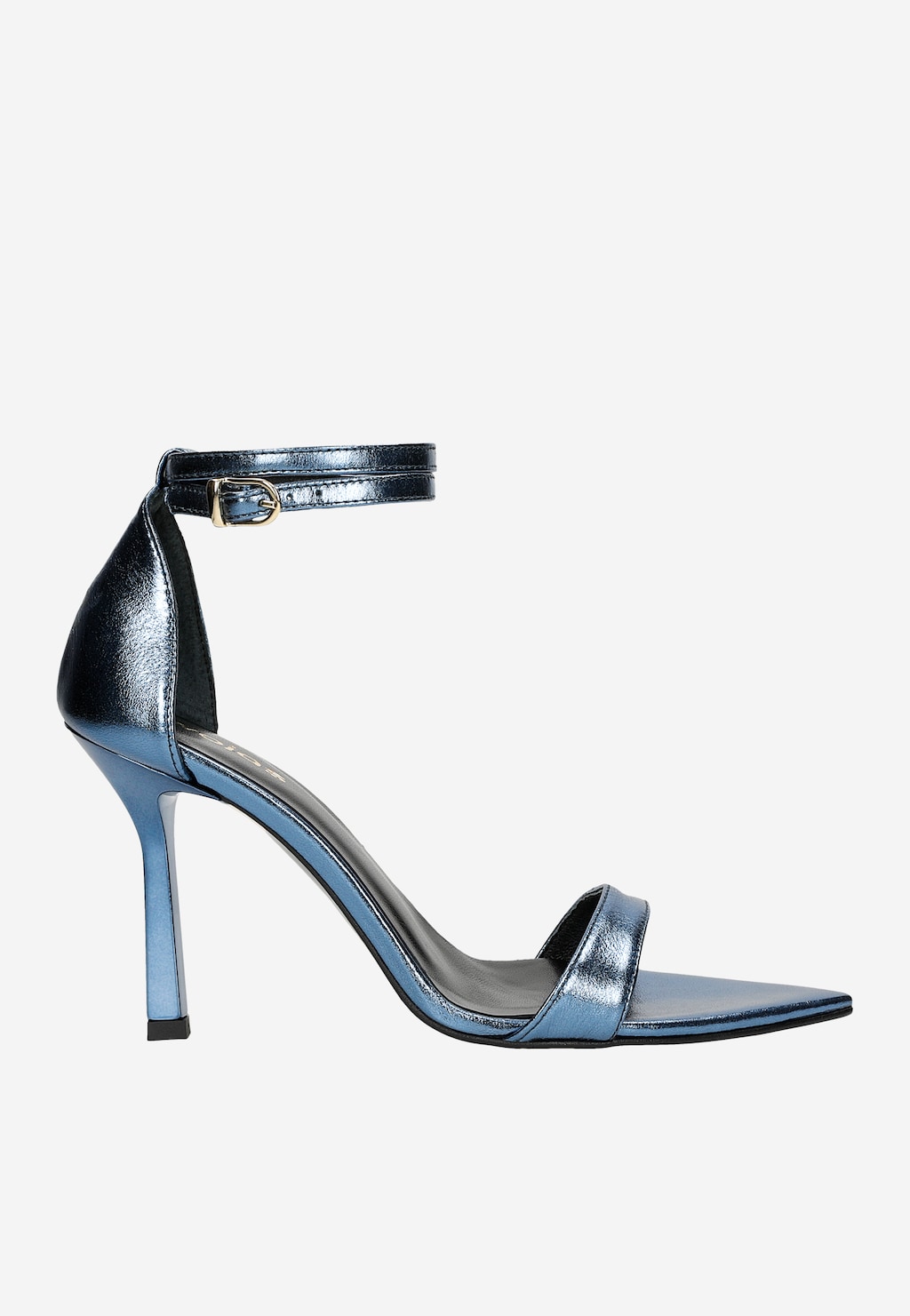 Niebieskie metaliczne sandały na szpilce 76164-56 Widok 1