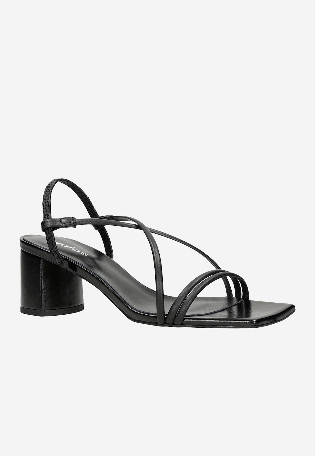 Czarne sandały damskie na niskim obcasie 76127-51 Widok 3