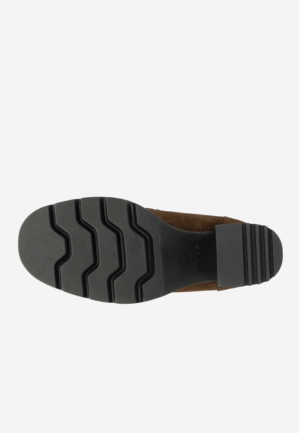 Brązowe mokasyny penny loafers na słupku 46239-62 Widok 6