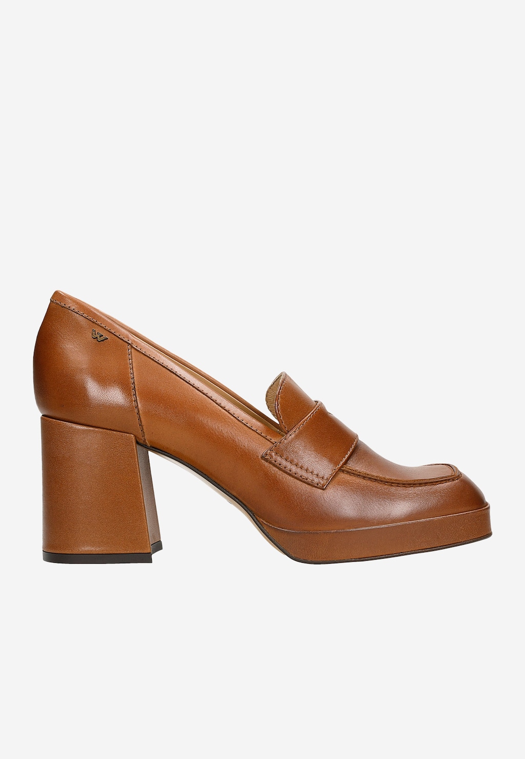 Brązowe mokasyny damskie z kwadratowym noskiem 46219-52 Widok 2