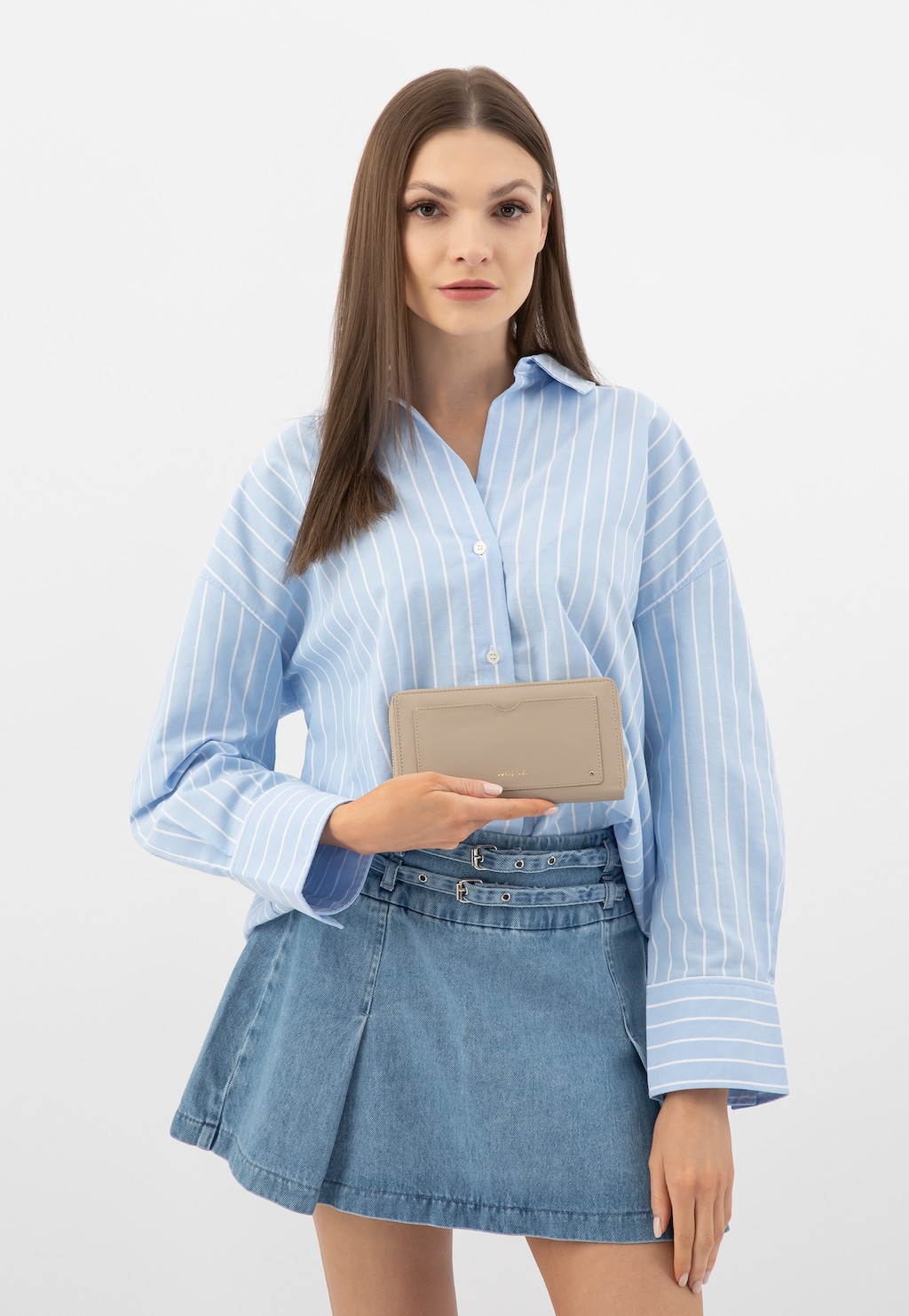 Béžová peněženka dámská z kvalitní hladké kůže 9953-54 Widok 9