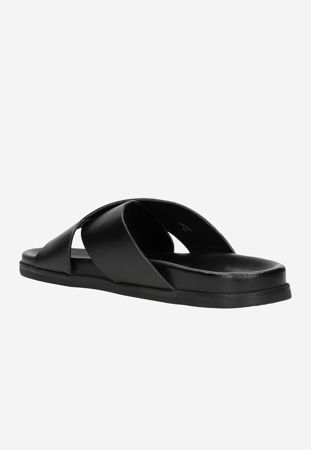 Czarne klapki męskie z gładkiej skóry licowej 32010-51 Widok 4