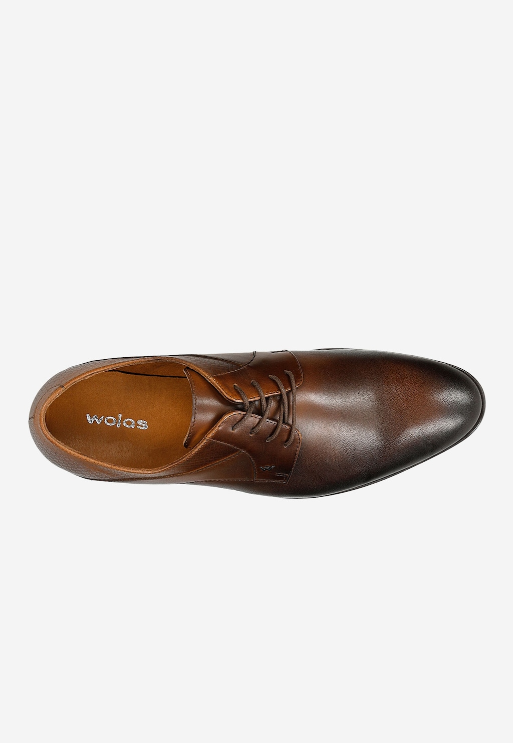 Hnědé pánské společenské polobotky z hladké kůže 10163-52 Widok 5