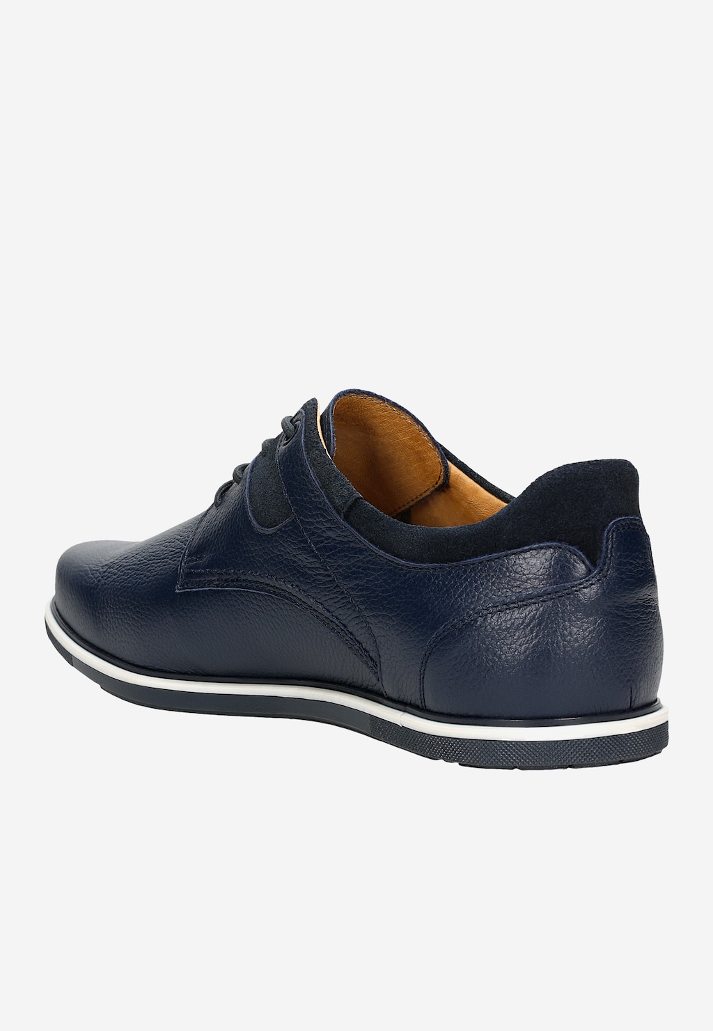 Štýlové pánske poltopánky z modrej lícovej kože 10027-77 Widok 4