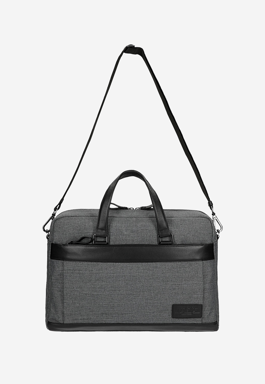 Šedo-černá taška na notebook s koženými prvky RELAKS R80010-80 Widok 4