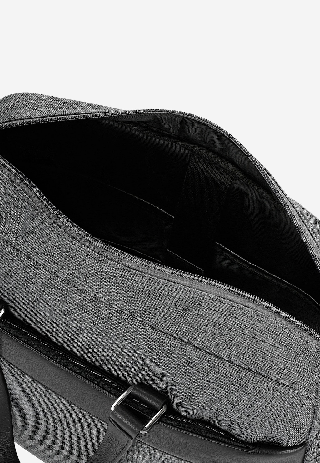 Šedo-černá taška na notebook s koženými prvky RELAKS R80010-80 Widok 5