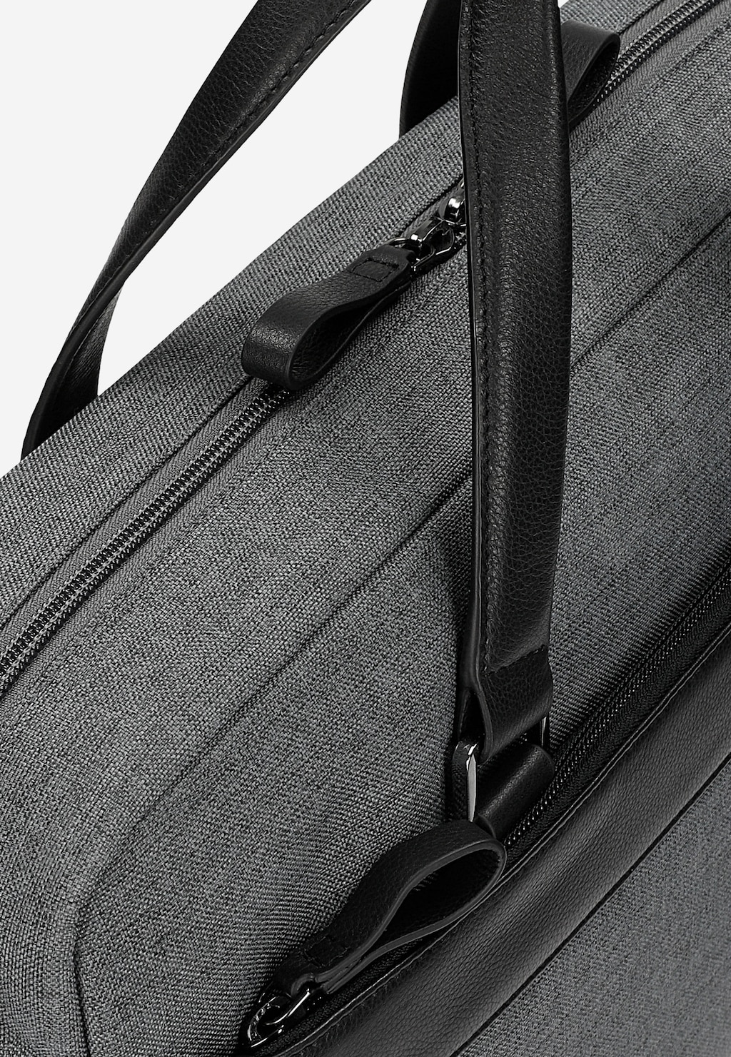 Šedo-černá taška na notebook s koženými prvky RELAKS R80010-80 Widok 6