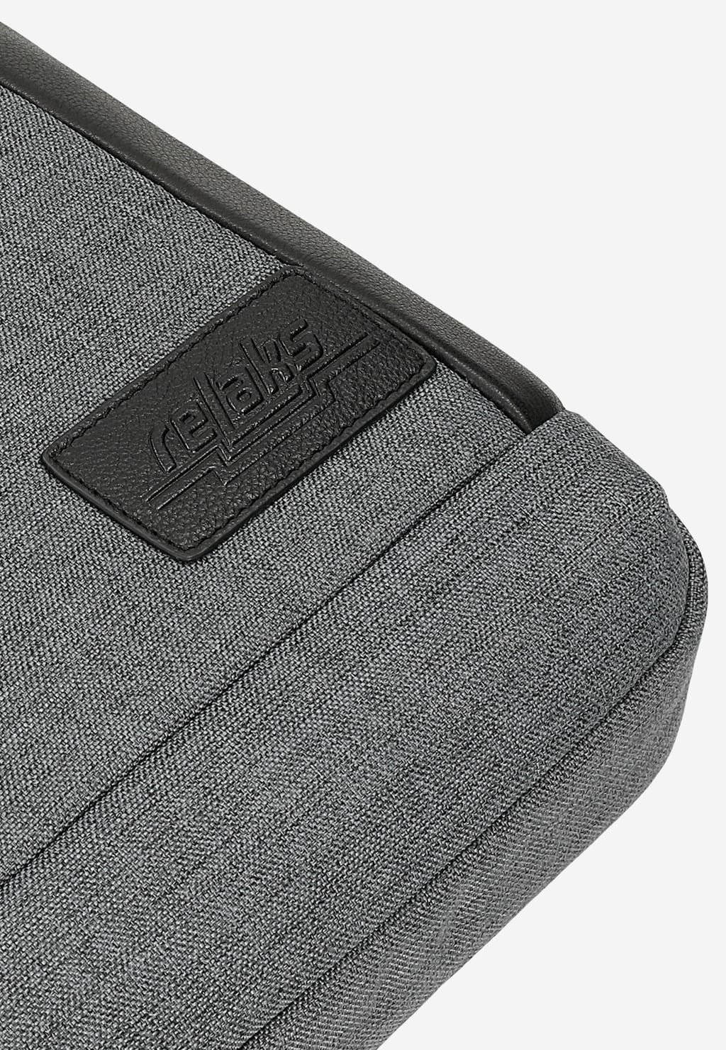Torba męska na ramię ze skóry i materiału RELAKS R80009-40 Widok 7