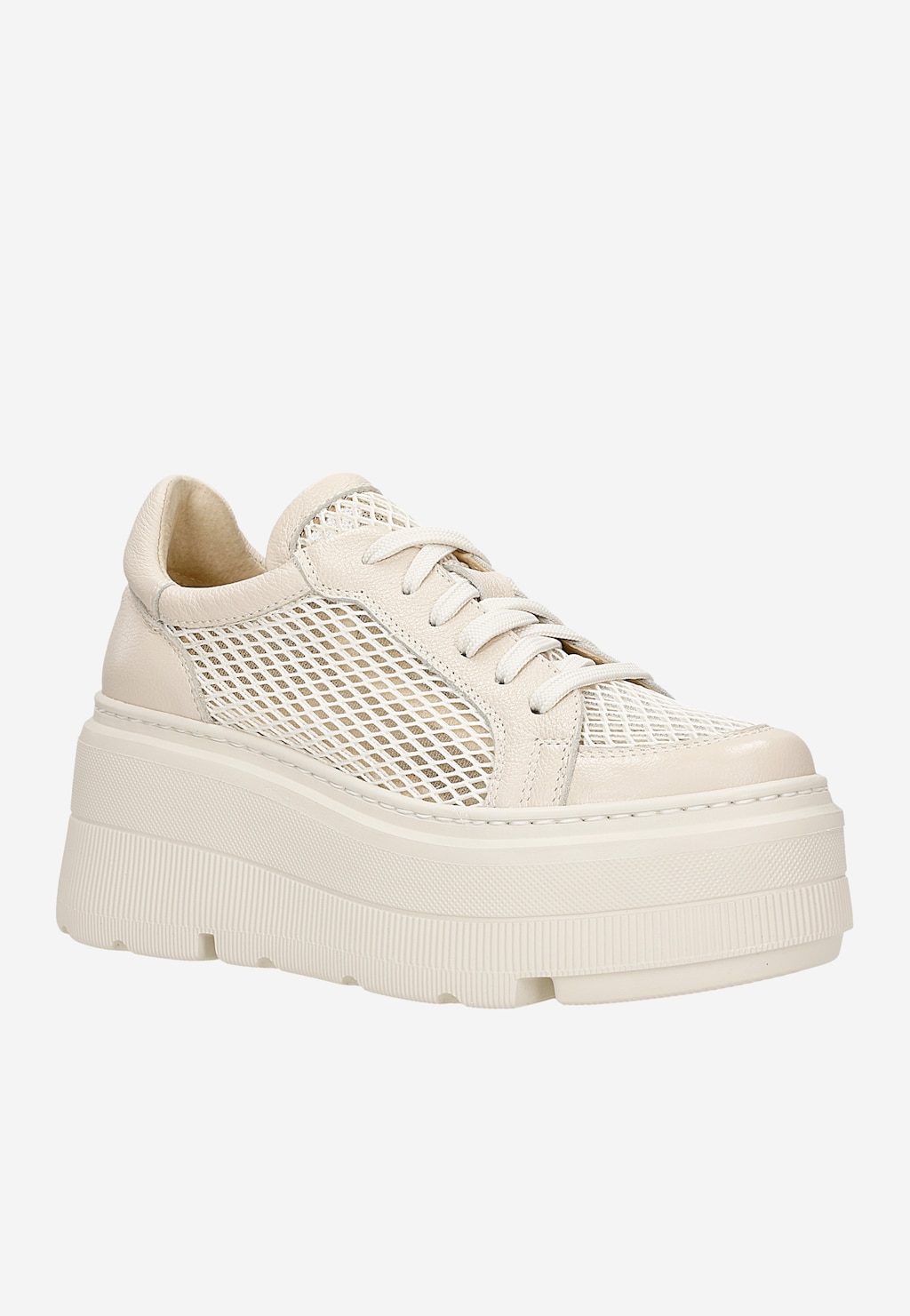 Dámské děrované tenisky na vysoké platformě 46372-84 Widok 3