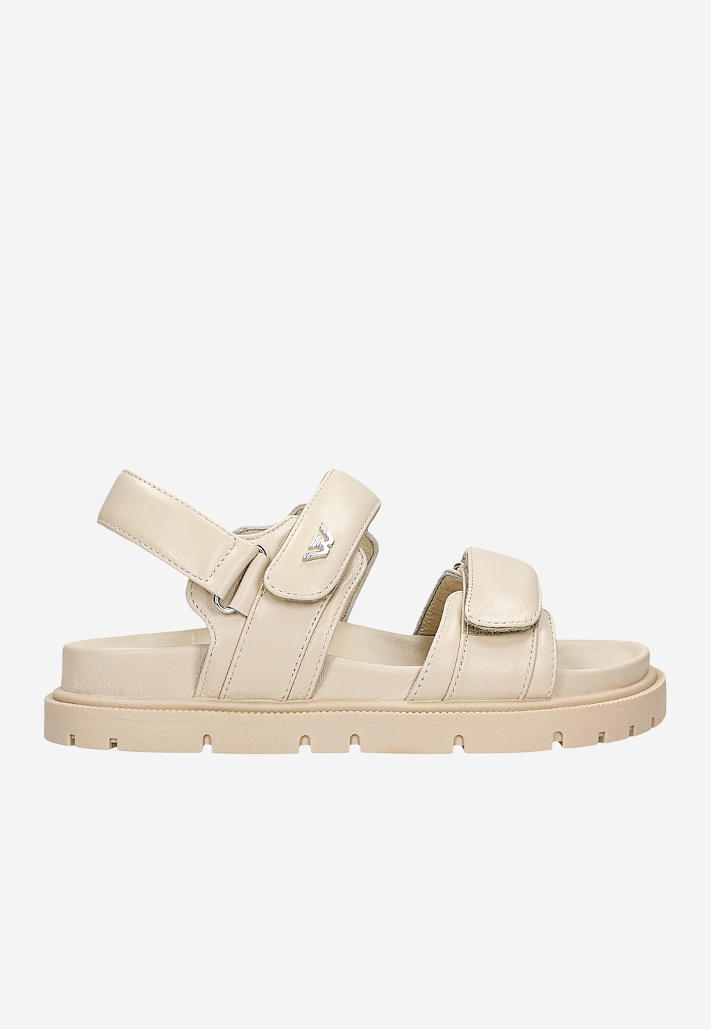Béžové masivní dámské sandály z lícové kůže 76167-54 Widok 2