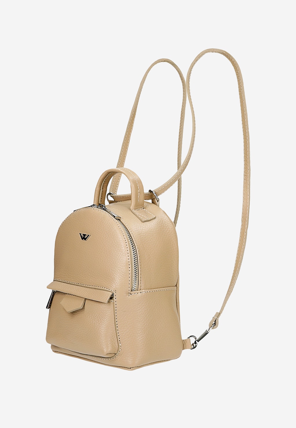 Béžový mestský ruksak z lícovej kože 80085-54 Widok 3
