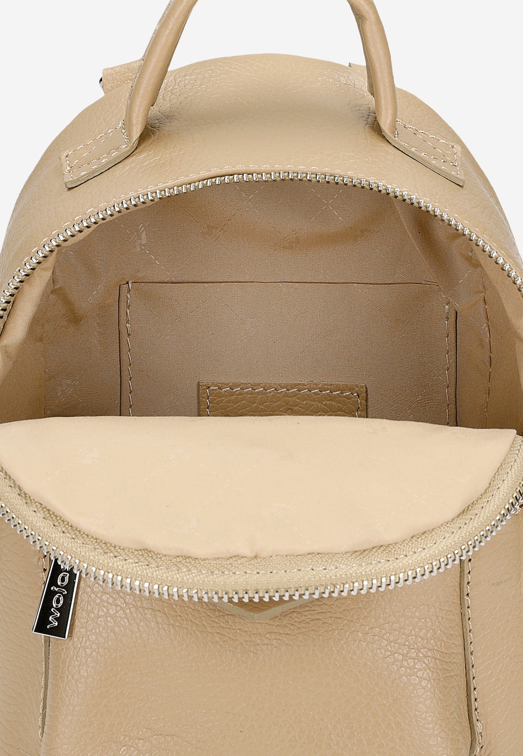 Béžový mestský ruksak z lícovej kože 80085-54 Widok 6