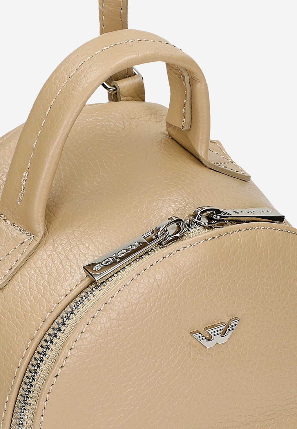 Béžový mestský ruksak z lícovej kože 80085-54 Widok 7