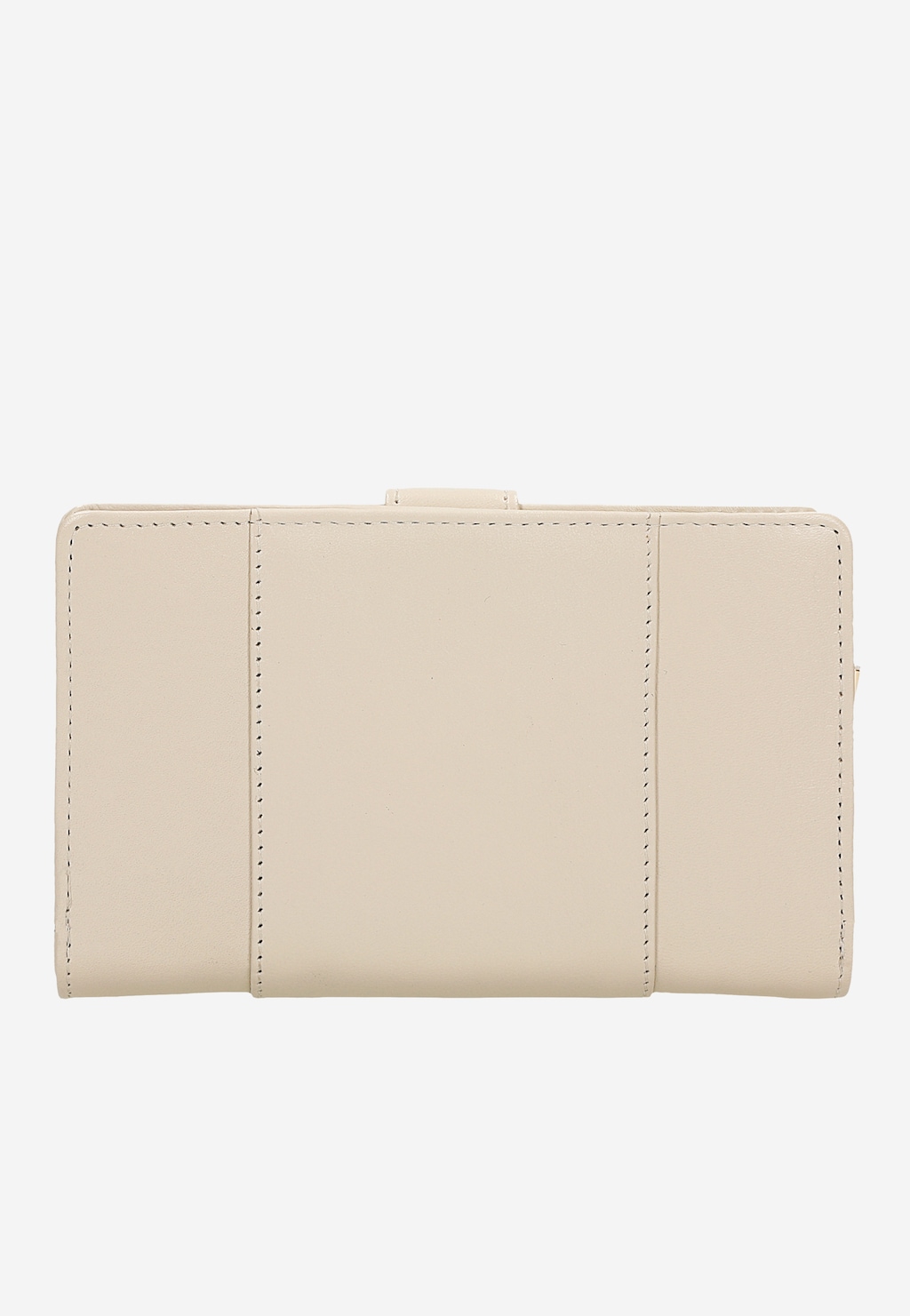 Beżowy skórzany portfel damski zapinany na zatrzask 91011-54 Widok 4