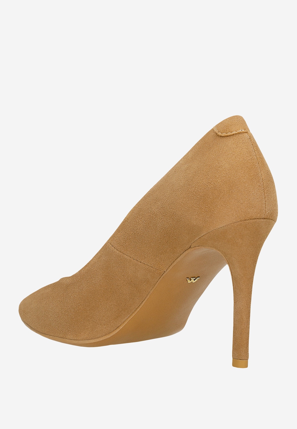 Béžové semišové lodičky na jehle 35163-64 Widok 4