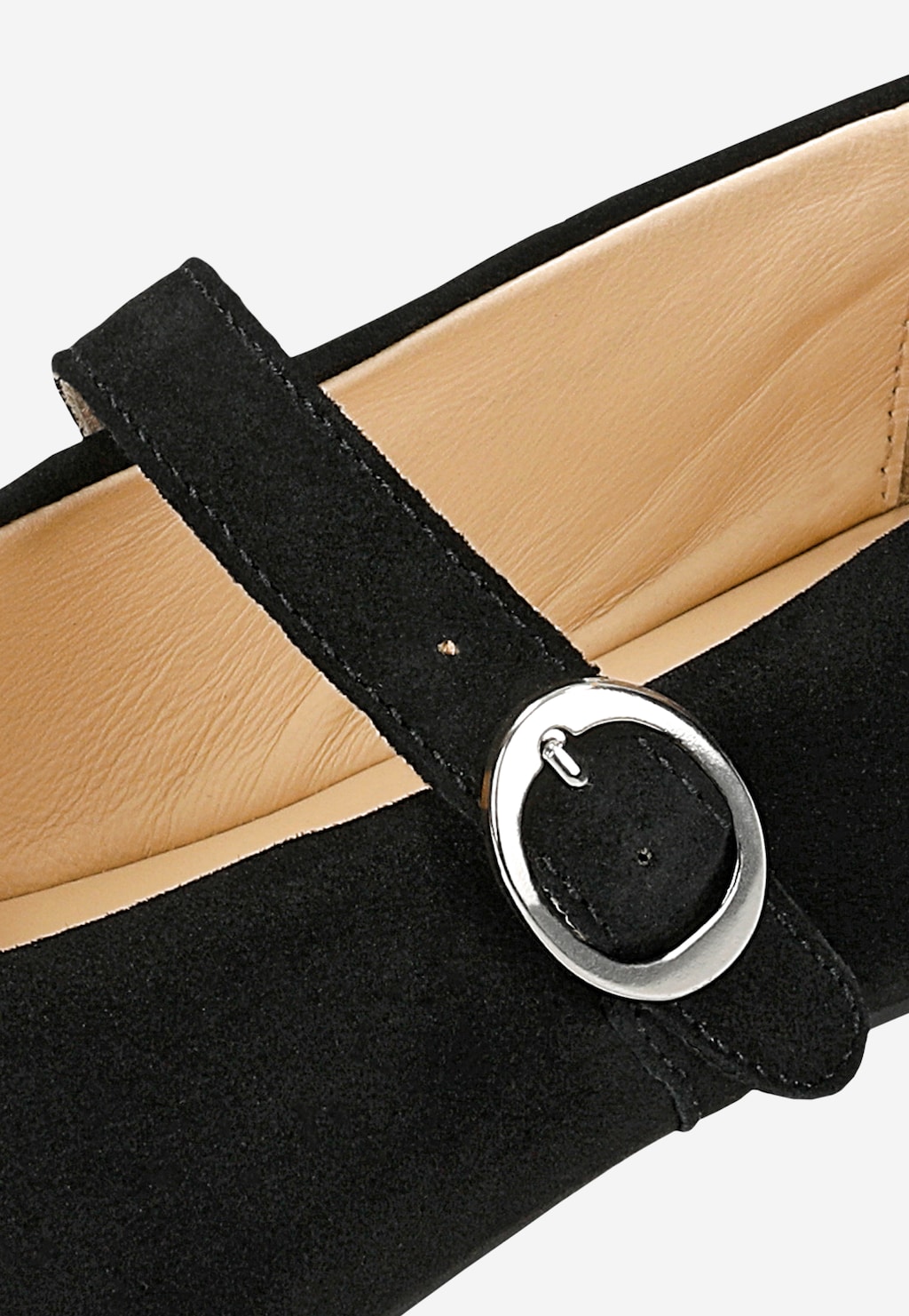 Czarne baleriny z paskiem na podbiciu 44058-61 Widok 7