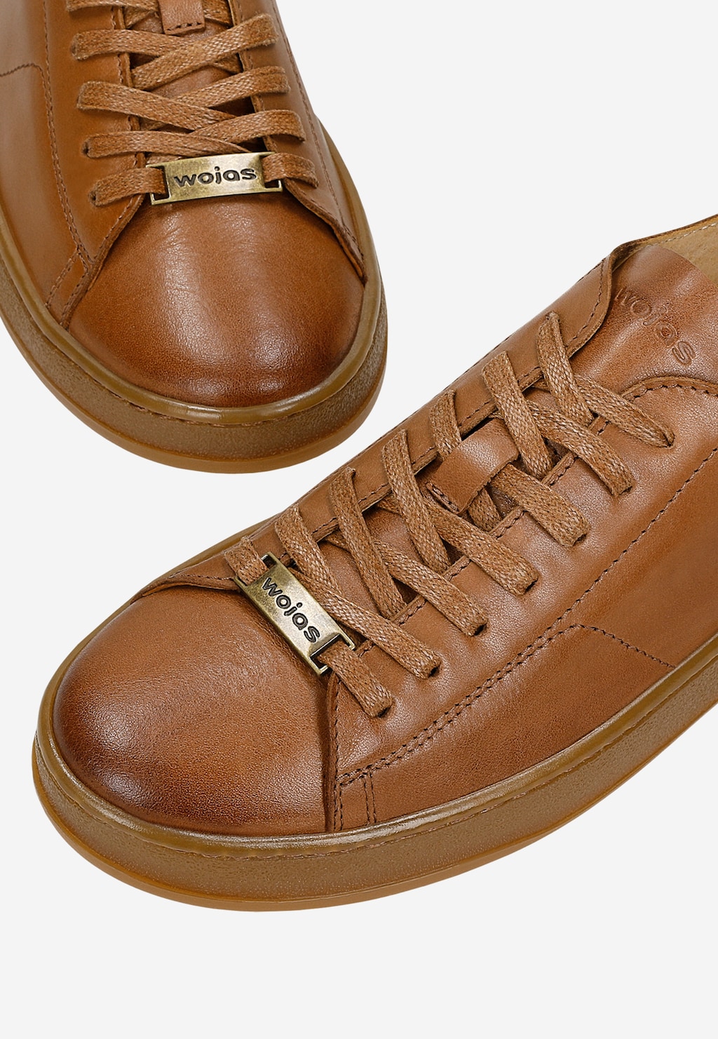 Hnedé kožené tenisky pre ženy 46334-54 Widok 7