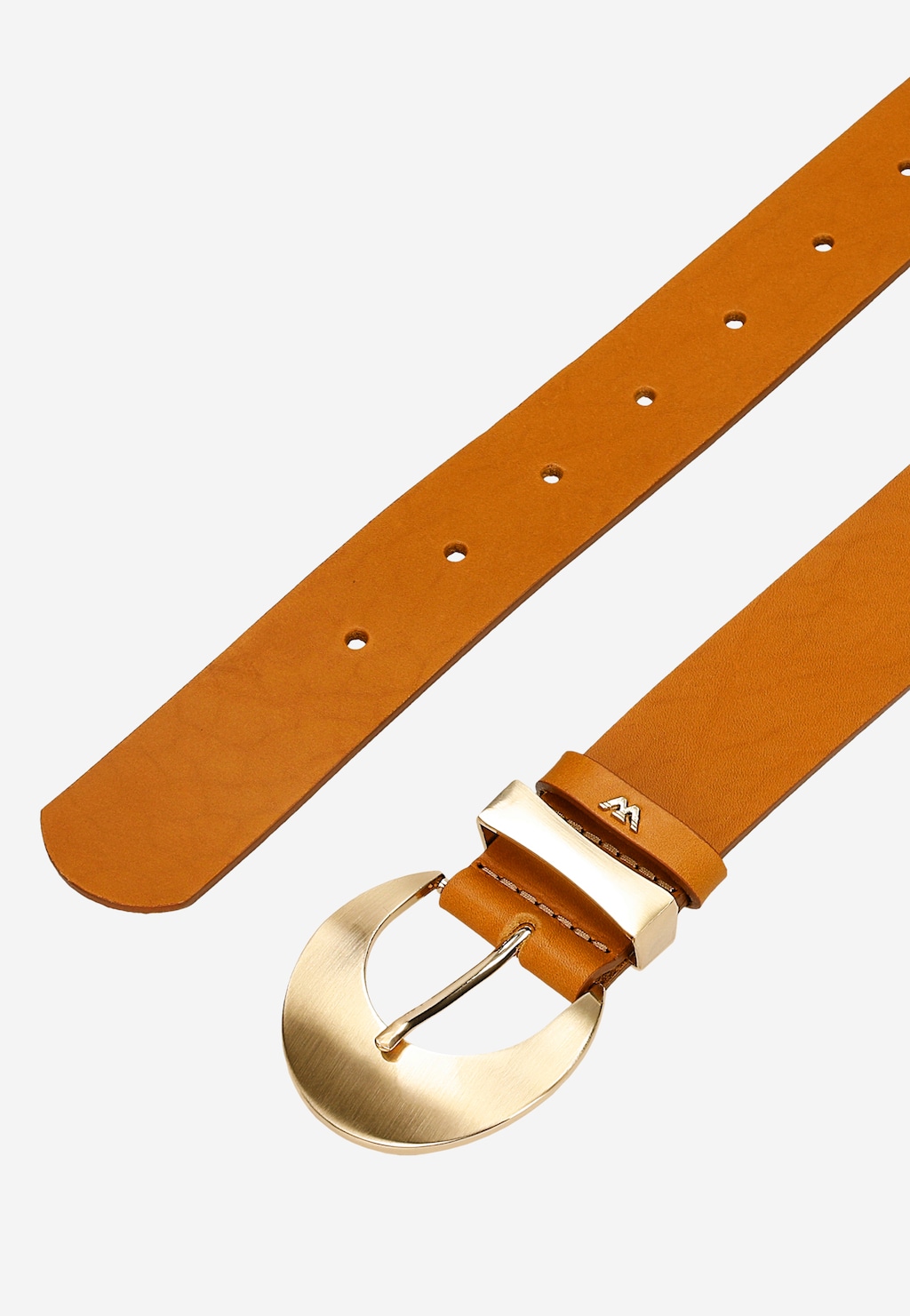 Hnědý dámský pásek se zlatou přezkou 93089-53 Widok 5