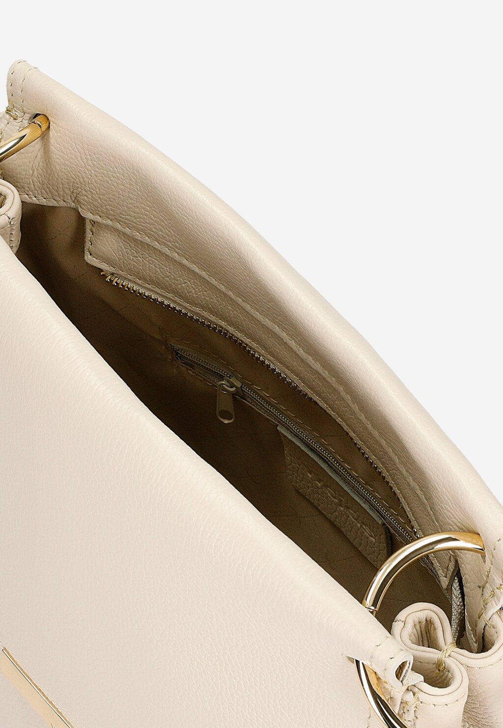 Světle béžová kožená dámská kabelka 80334-54 Widok 6