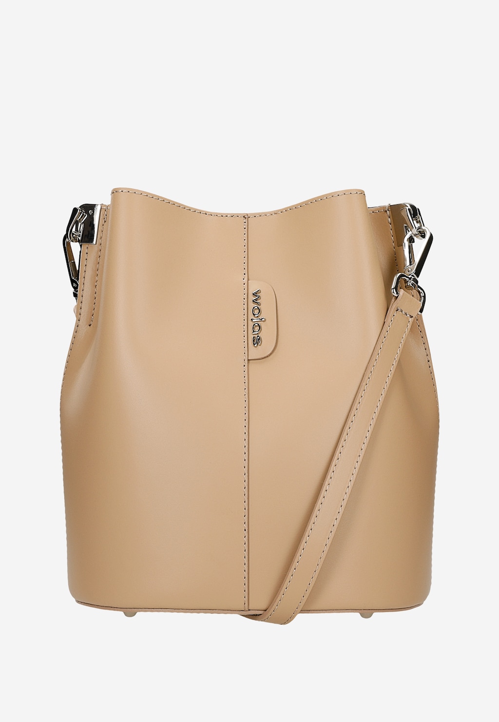 Béžová kožená dámska kabelka bucket bag 80434-54 Widok 2