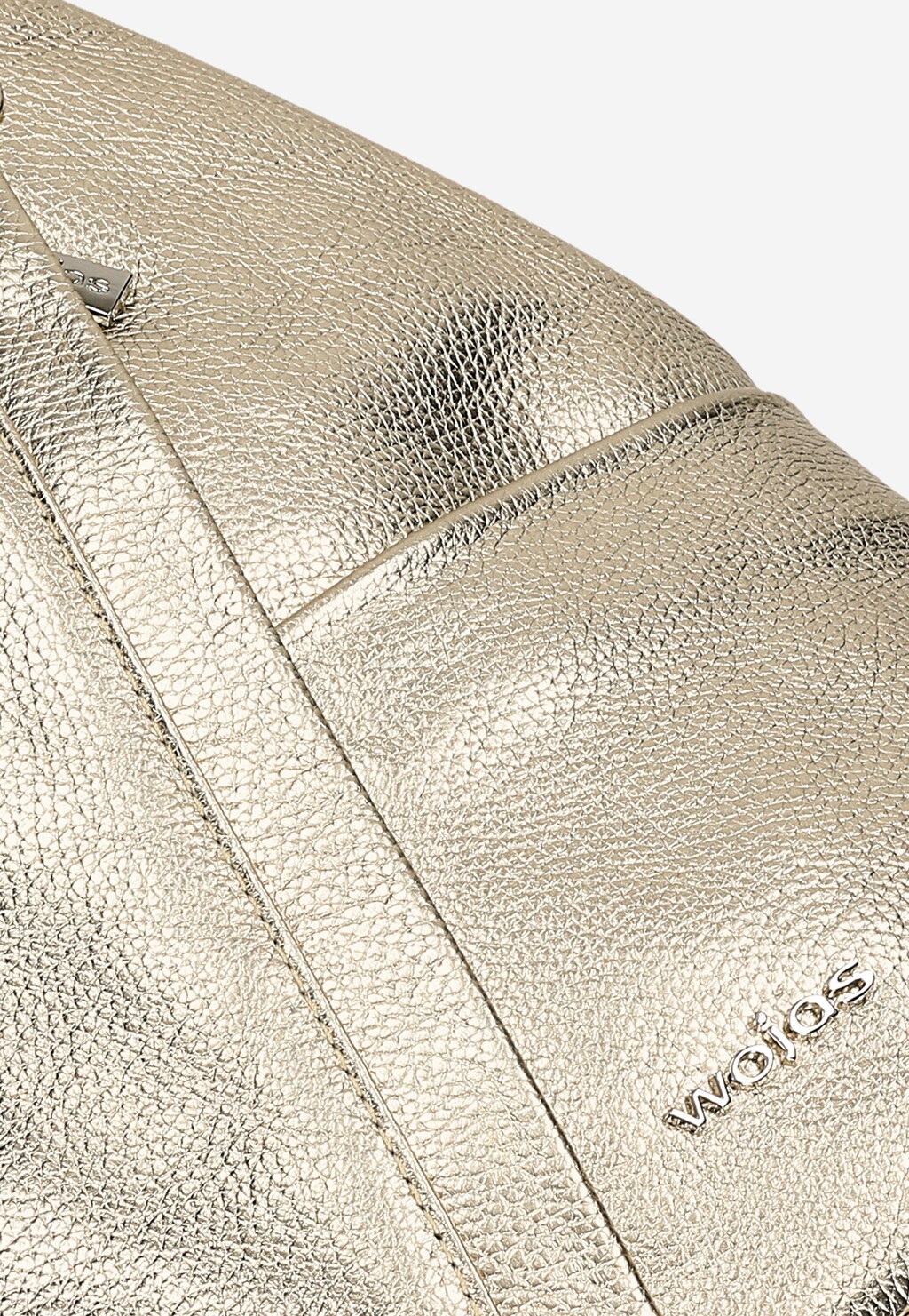 Mały złoty plecak ze skóry licowej z zapinanymi rączkami 80083-58 Widok 9