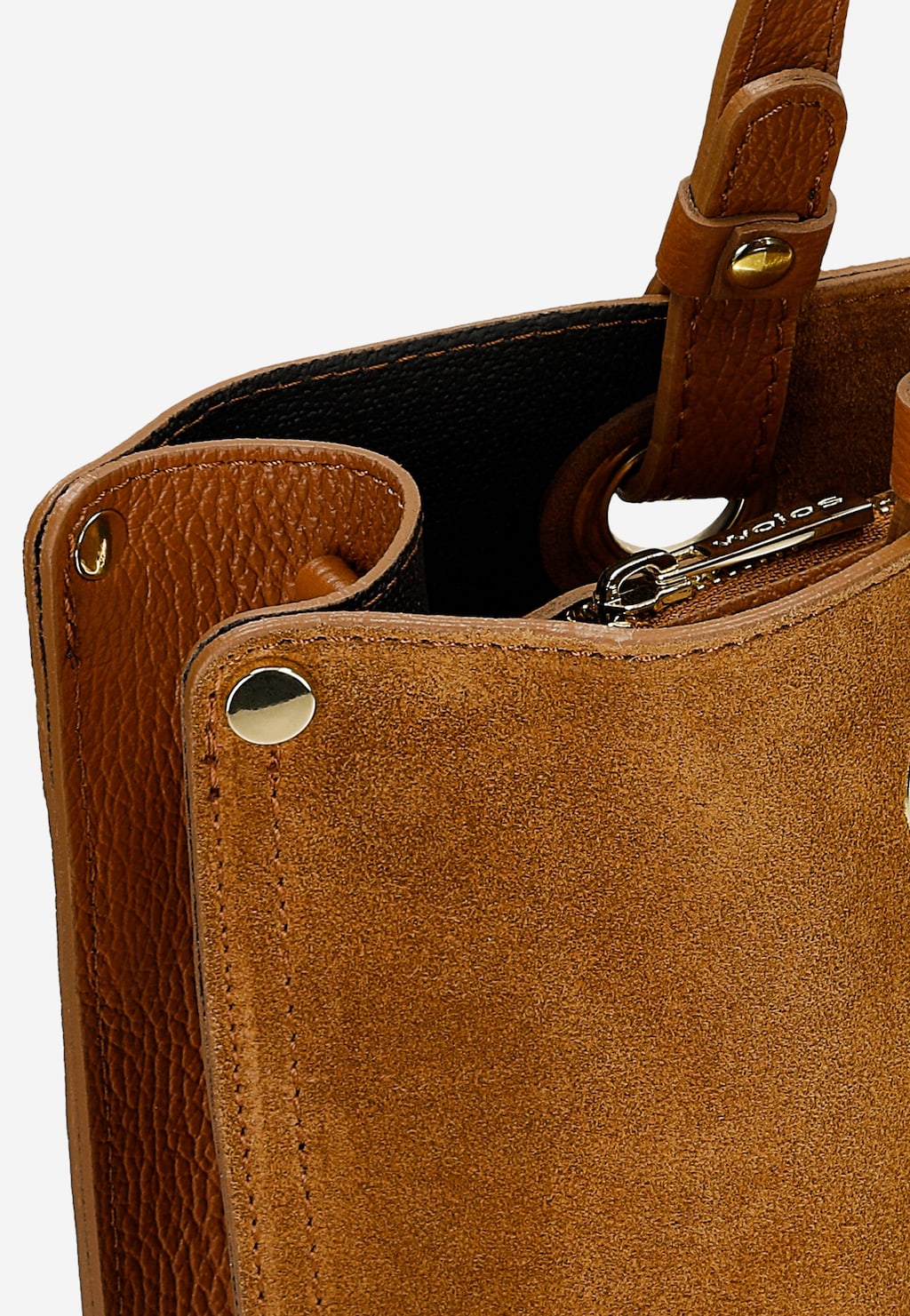 Veľká svetlohnedá dámska kabelka z lícnej kože 80427-73 Widok 8