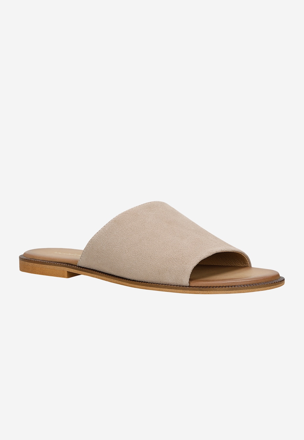 Béžové dámske šľapky na plochom podpätku 74142-64 Widok 3