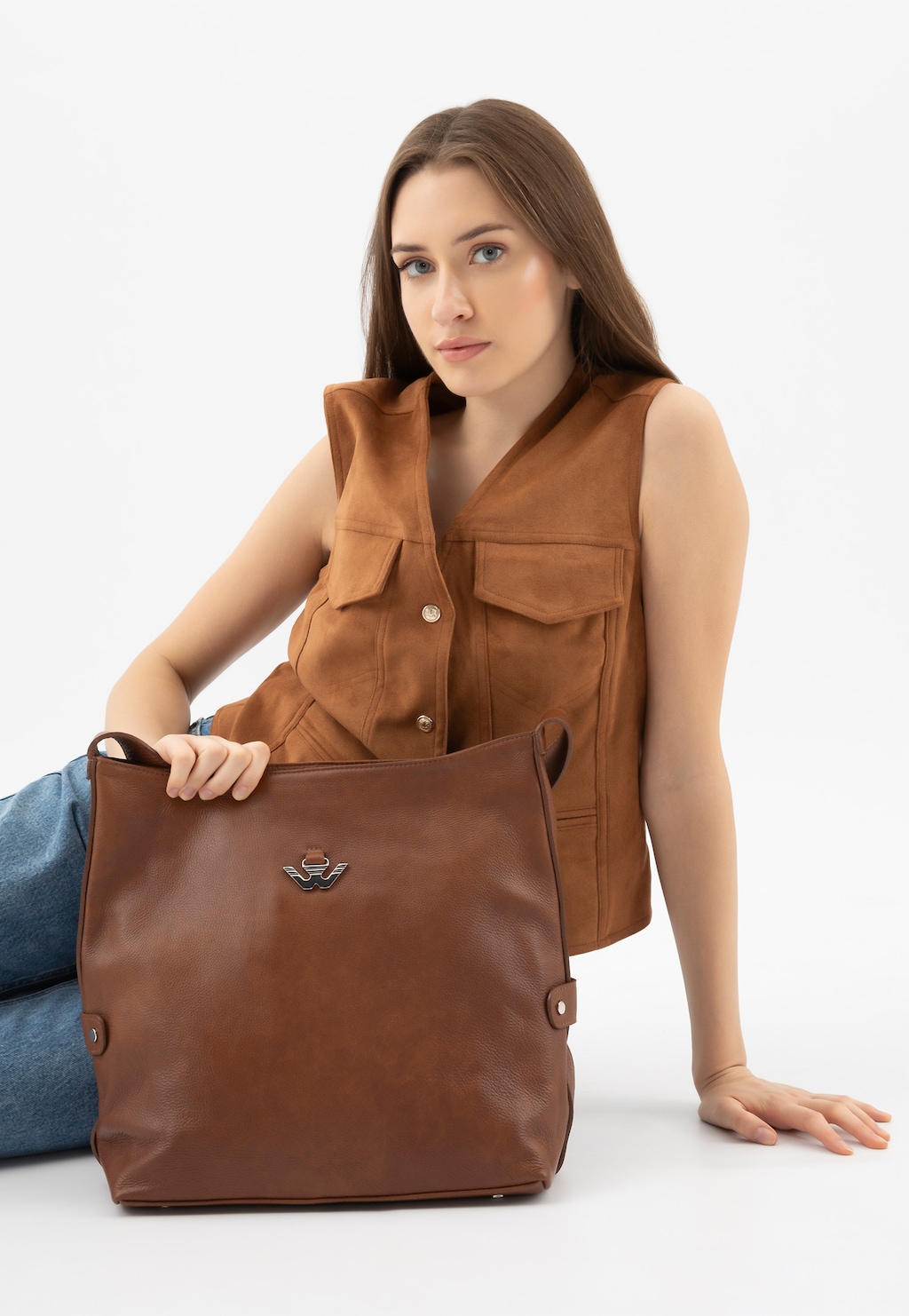 Velká dámská kožená kabelka 80176-53 Widok 8