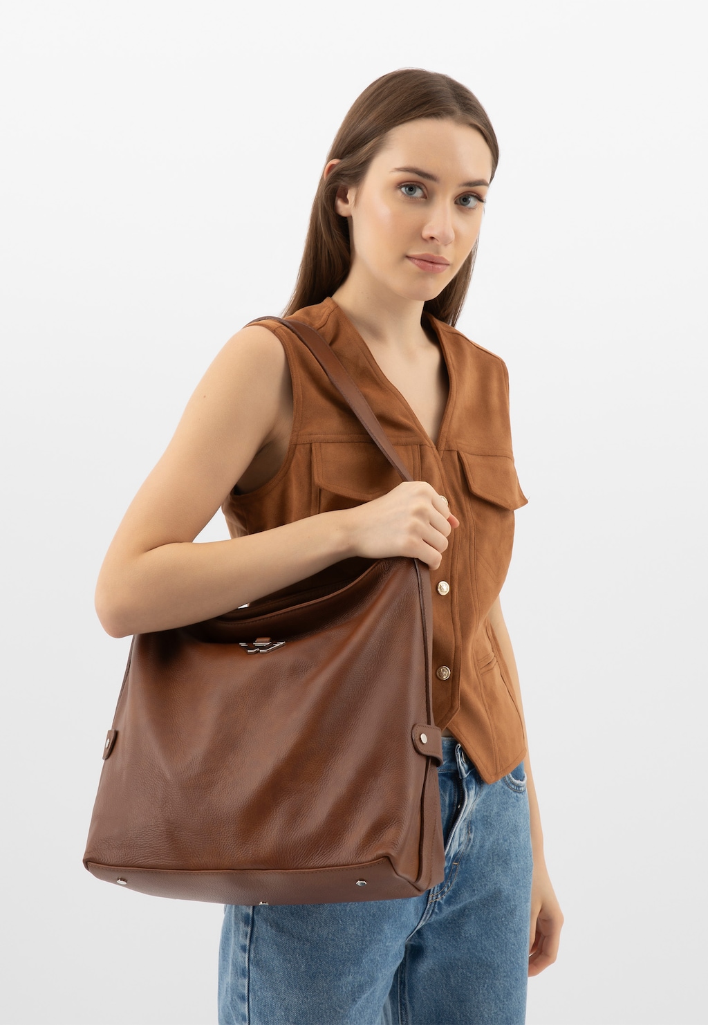 Velká dámská kožená kabelka 80176-53 Widok 1