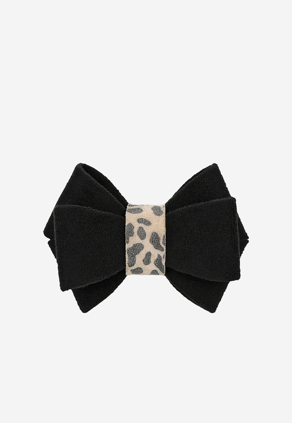 Černé mašličky na boty se stuhou s leopardím vzorem 98540-51 Widok 3