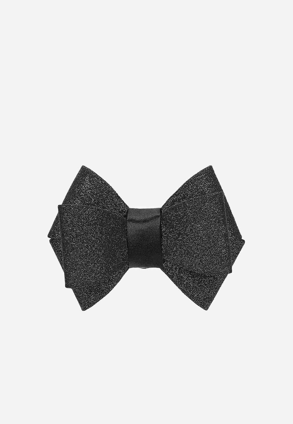 Černá lesklá ozdoba na obuv ve tvaru mašle 98540-41 Widok 3