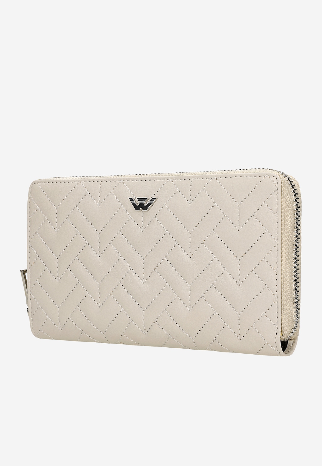 Velká béžová dámská peněženka z prošívané kůže 91102-54 Widok 3