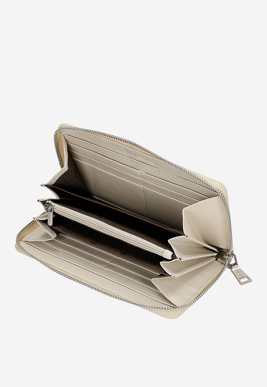 Velká béžová dámská peněženka z prošívané kůže 91102-54 Widok 5