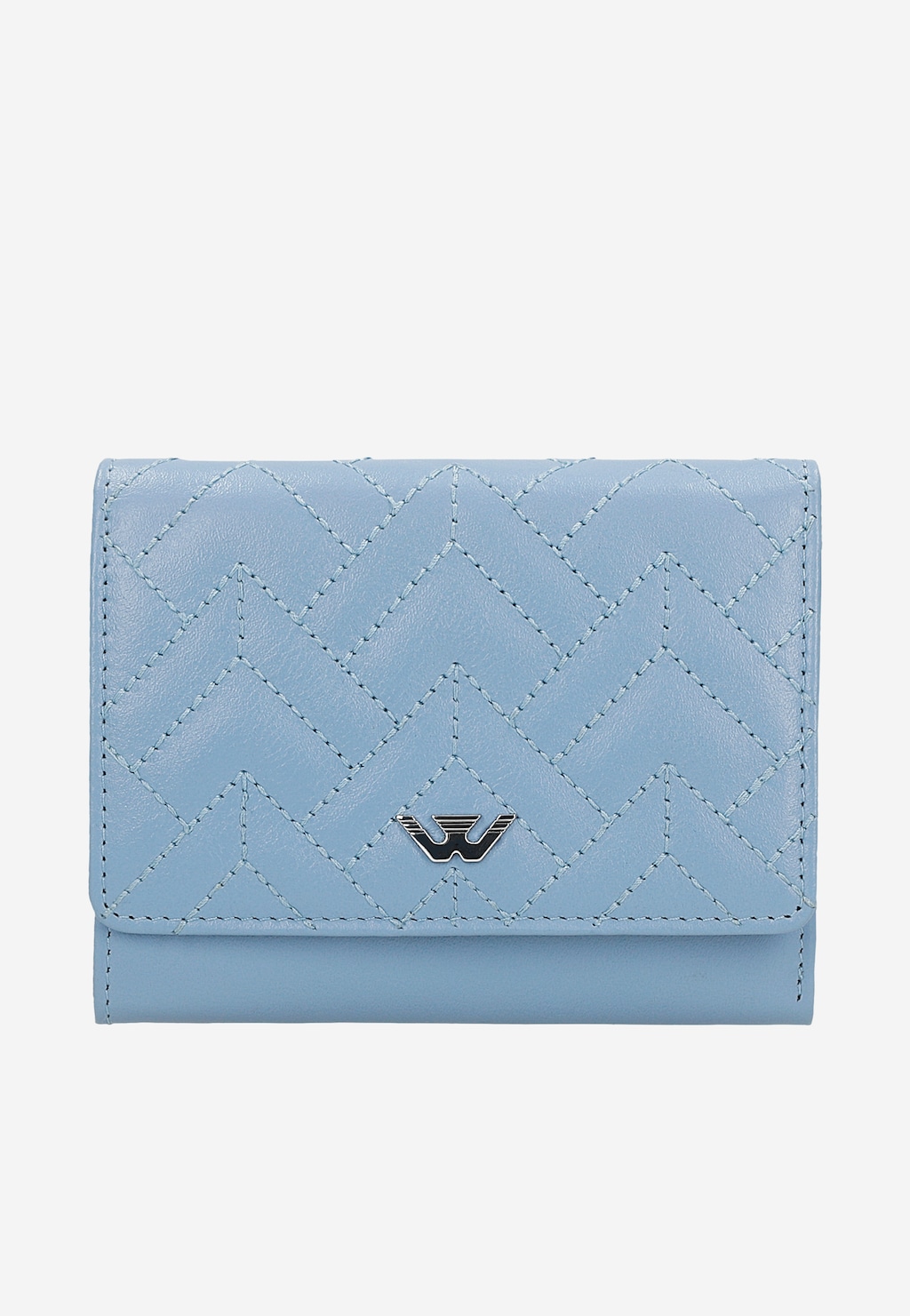 Malá modrá prešívaná dámska peňaženka z lícnej kože 91101-56 Widok 2