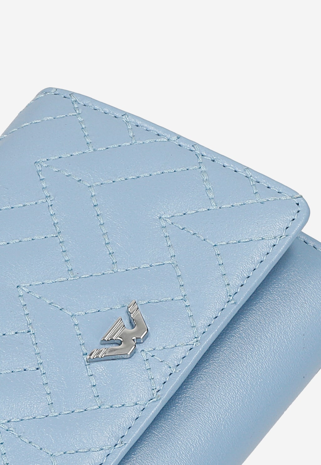 Malá modrá prešívaná dámska peňaženka z lícnej kože 91101-56 Widok 8