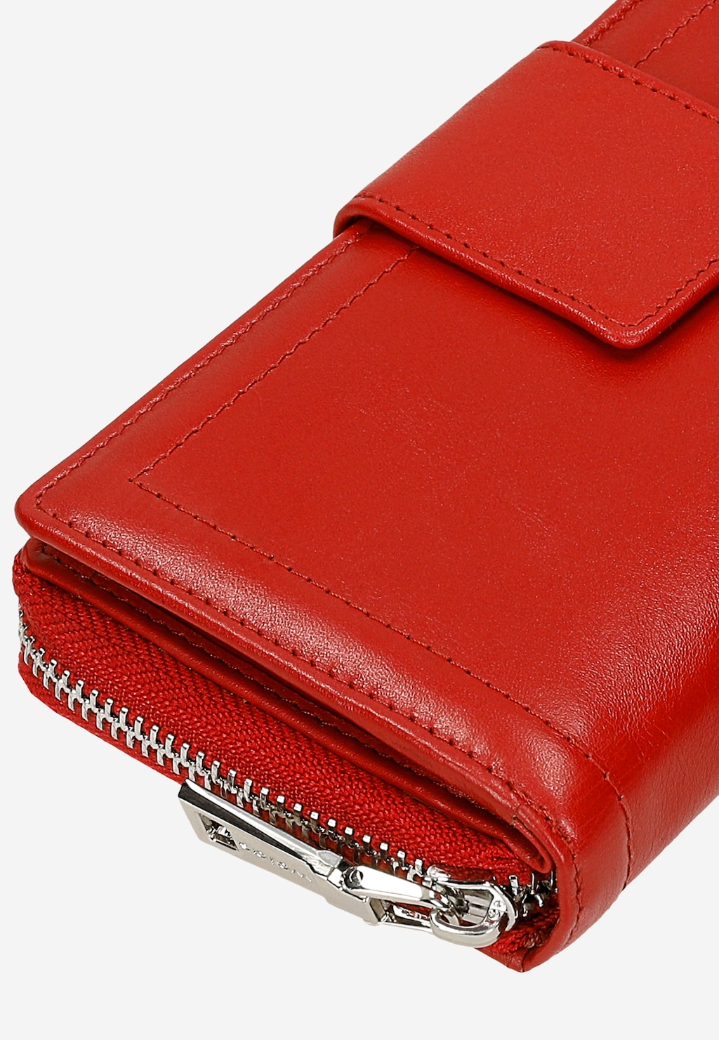 Duży czerwony portfel ze skóry licowej z RFID 91092-55 Widok 7