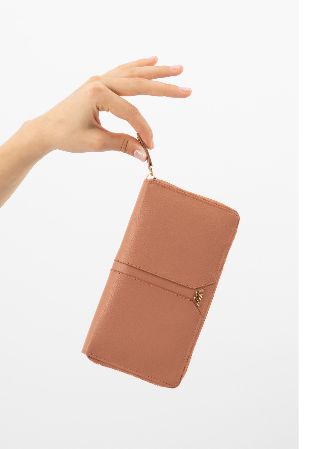 Velká světle růžová dámská peněženka z kůže 91083-54 Widok 8