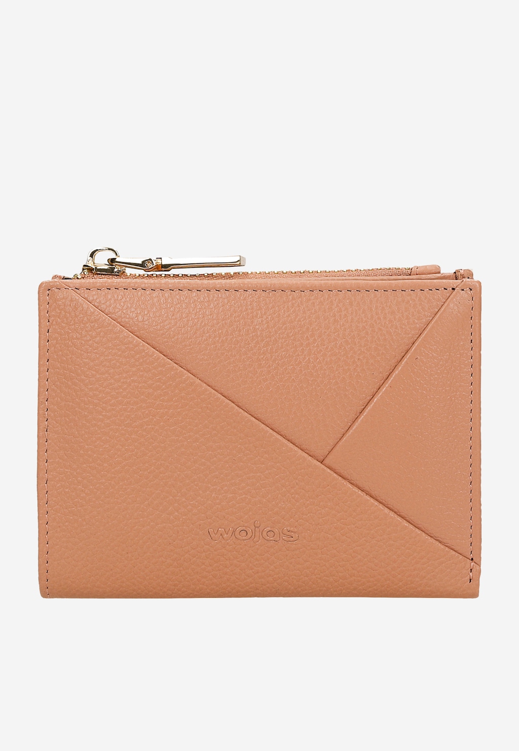 Malá kožená dámska peňaženka s geometrickým prešívaním 91081-54 Widok 2