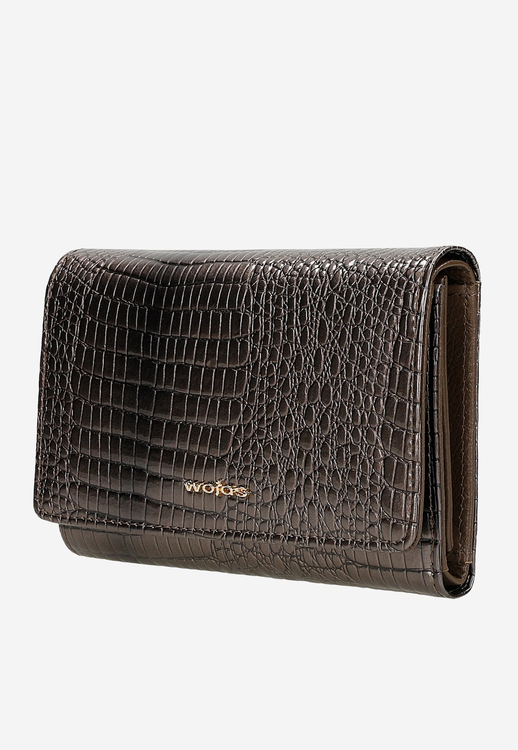 Beżowy portfel damski lakierowany 91059-34 Widok 3